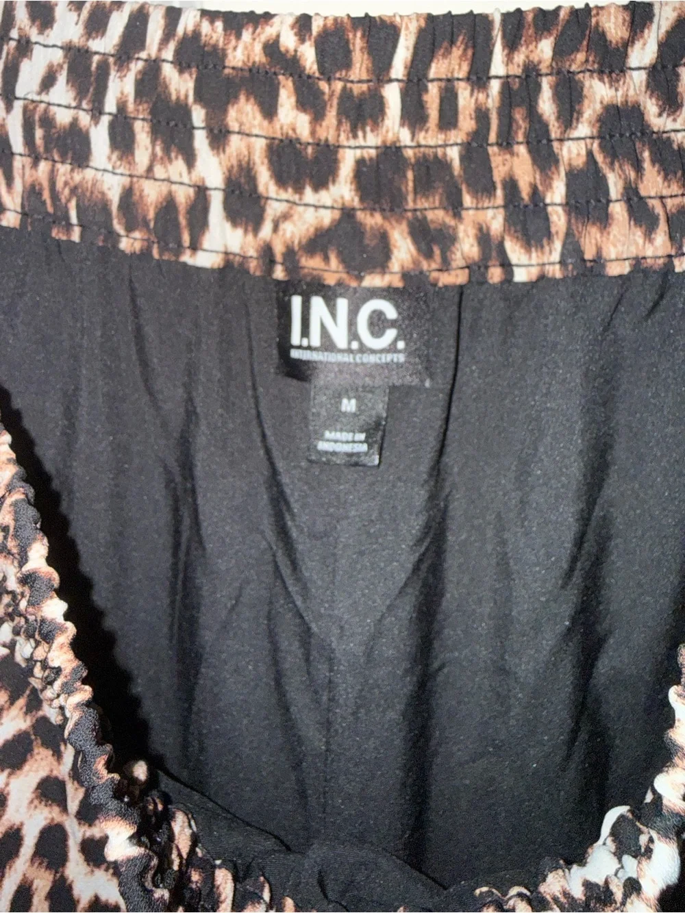 INC International Concepts Leopard Print Wide-leg Pants in Brown and Black - Picture 7 of 7